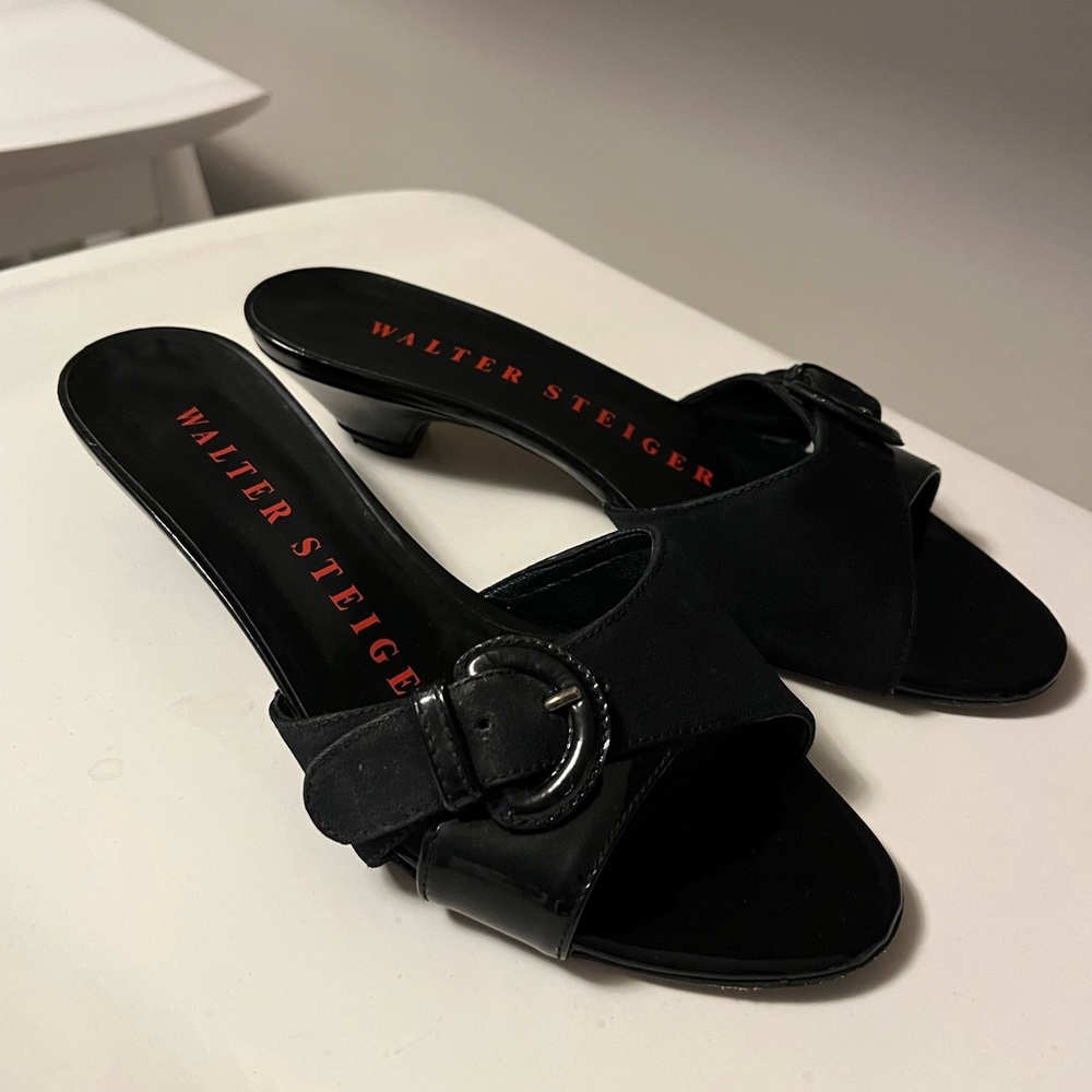 Walter Steiger Black Heeled Sandals